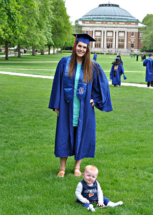 Emma Woods with her daughter