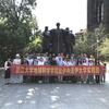 Zhejiang University students in front of the Alma Mater